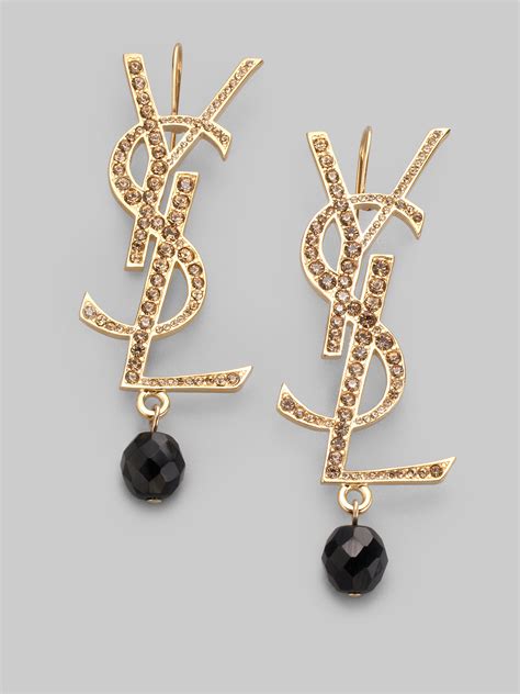 ysl earrings logo fake|yves saint laurent earrings.